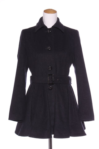 FOREVER NEW - Wool rich belted swing coat - Navy! 12