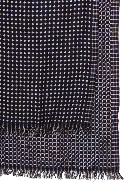 Polka dot knit navy scarf!
