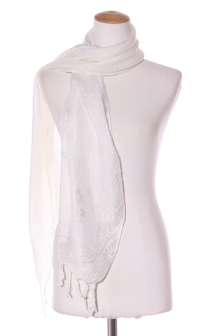 Butterfly + floral fringed scarf!