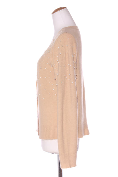 BRAVE SOUL - Pearl embellished cardi - Beige! 14