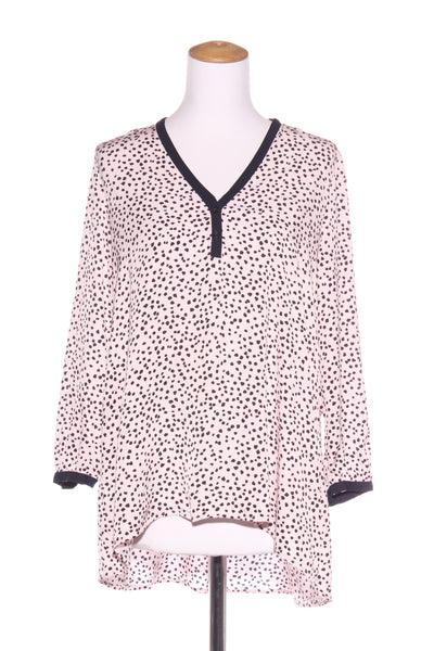 DAVID JONES - Blush + navy animal print top! 12