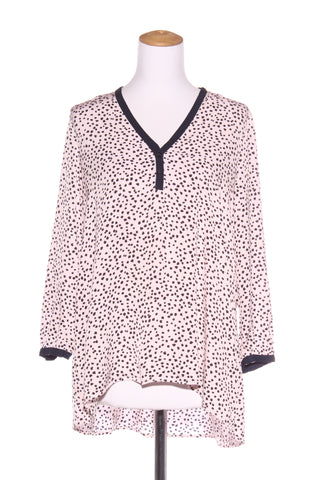 DAVID JONES - Blush + navy animal print top! 12