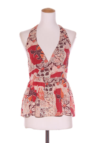 COOPER ST (AU) Printed cotton halter neck top! 12
