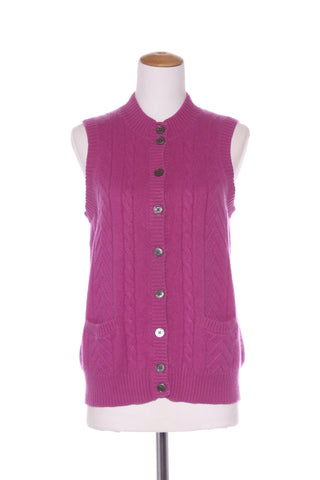 HUNTERS (AU) Cable knit cashmere vest! 12-14