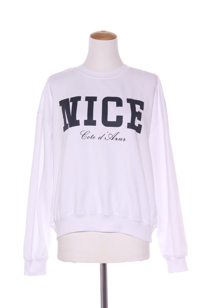 157 "NICE" print sweater! 10-12