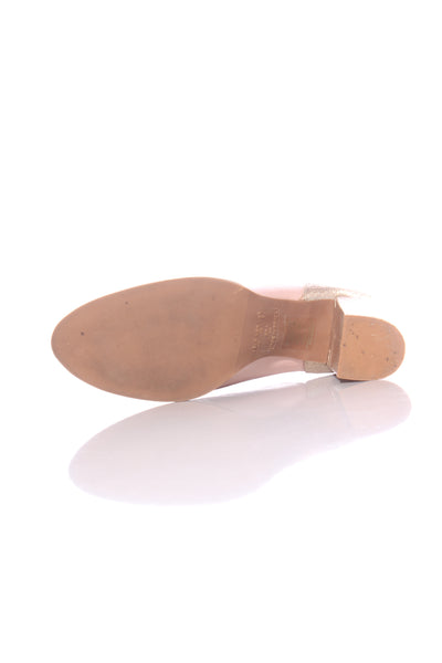 HEY MONDAY - Leather ankle boots - Blush/gold! 39