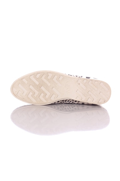 ROLLIE "Chelsea" leather ankle boots- Snow leopard! 41