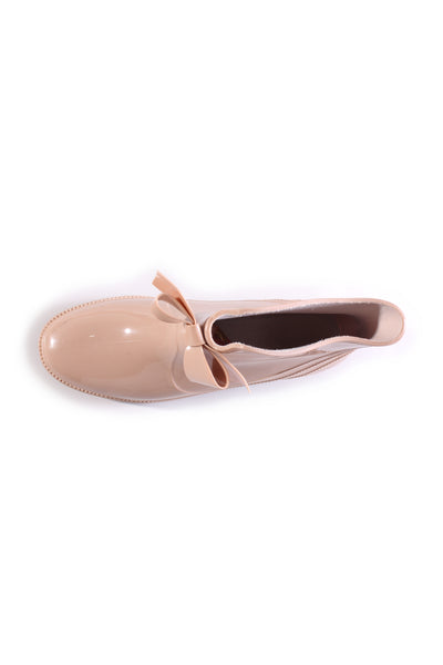 Blush rubber bow detail ankle boots! 8