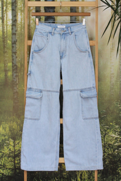 GLASSONS - High waist wide leg cargo jean! 6