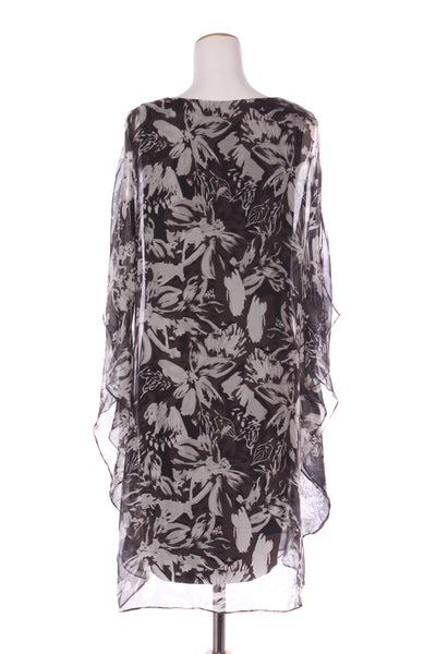 BLUE ILLUSION - Silk lined kaftan dress! 10-12