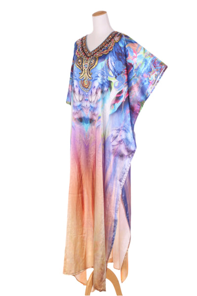 SAKHEE - Embellished feather detail maxi kaftan! 10-18