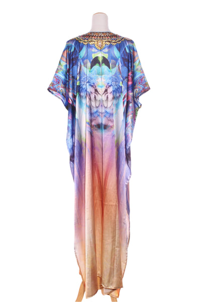 SAKHEE - Embellished feather detail maxi kaftan! 10-18