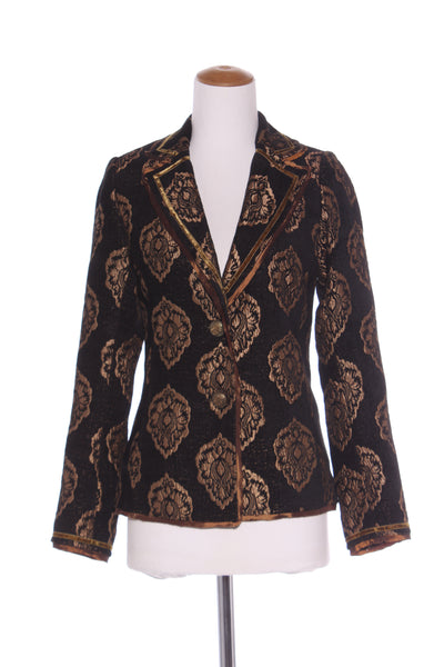 PETRENA "Jackie O" bronze brocade jacket! 8