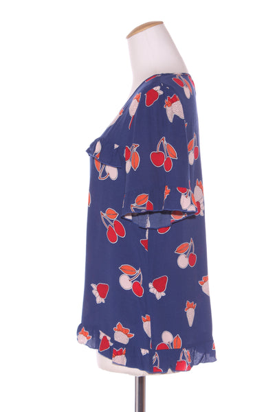 ANDREA MOORE - Fruity print ruffle top! 12