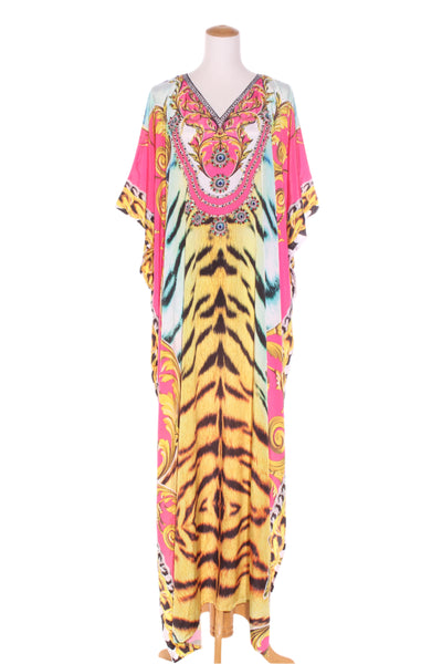 SAKHEE - Embellished Tiger stripe maxi kaftan! 10-18