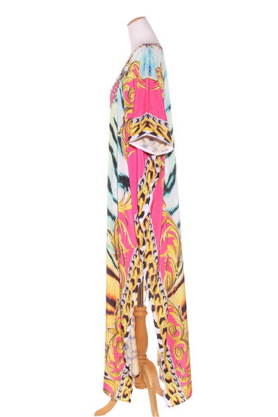 SAKHEE - Embellished Tiger stripe maxi kaftan! 10-18
