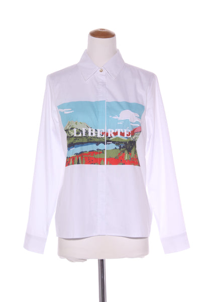 CARRÉ NOIR "Liberte" embroidered print shirt! 12