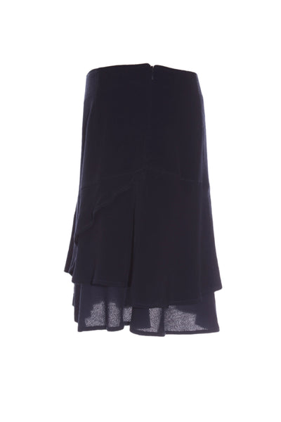PORTMANS (BN) Navy ruffle mini skirt! 10-12