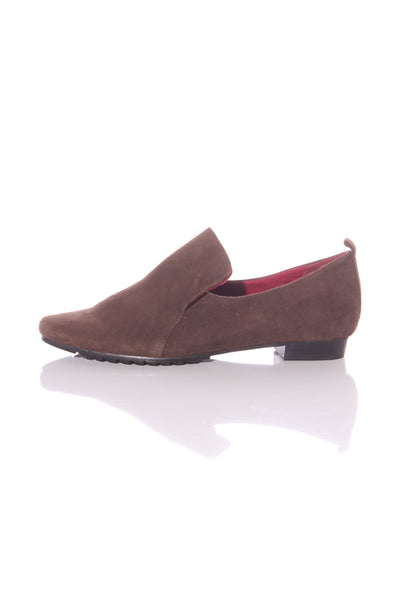 VALERIA GROSSI - Chocolate suede leather loafers! 39