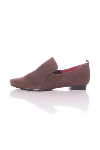 VALERIA GROSSI - Chocolate suede leather loafers! 39