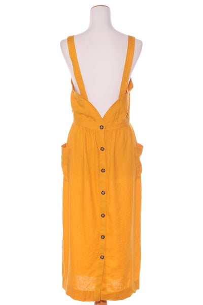 MADEWELL - Saffron linen pinafore midi dress! 10