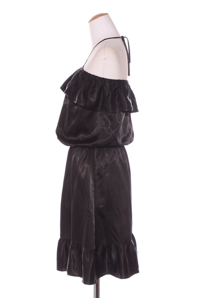 WORLD (NZ) Acetate satin ruffle dress! 10