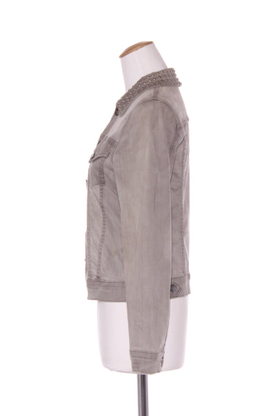 NEW LONDON - Studded collar denim jacket! 8-10