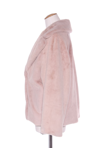 H&M - Blush faux fur jacket! 14-16