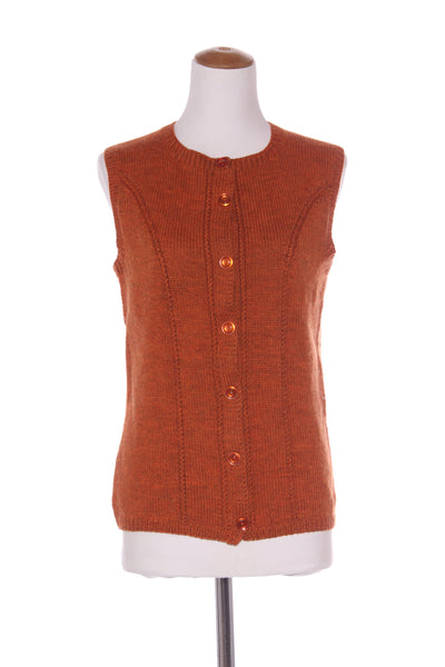 HANDMADE - Burnt orange wool vest! 12