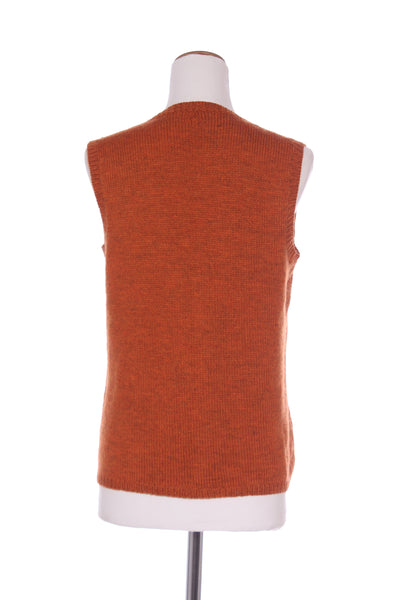 HANDMADE - Burnt orange wool vest! 12