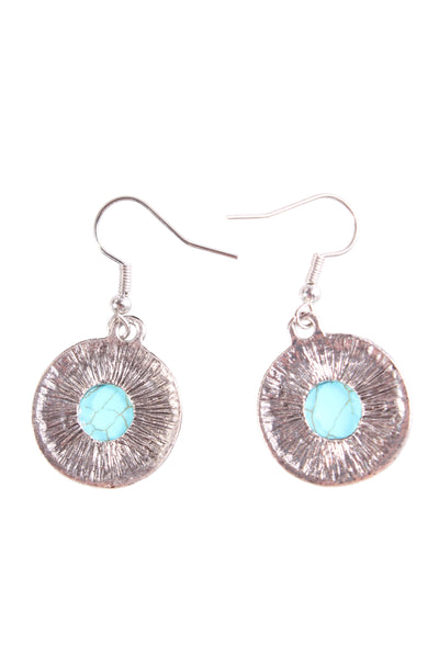 NEW - Turquoise disc earring!