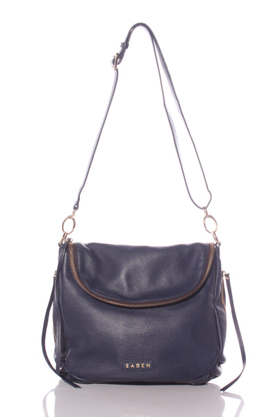 SABEN - Navy leather Frankie bag!