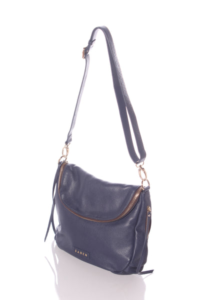 SABEN - Navy leather Frankie bag!