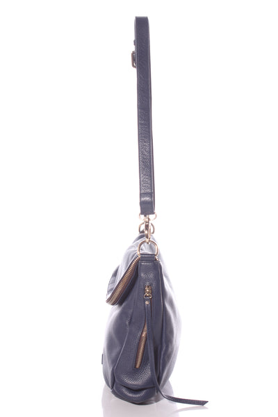 SABEN - Navy leather Frankie bag!