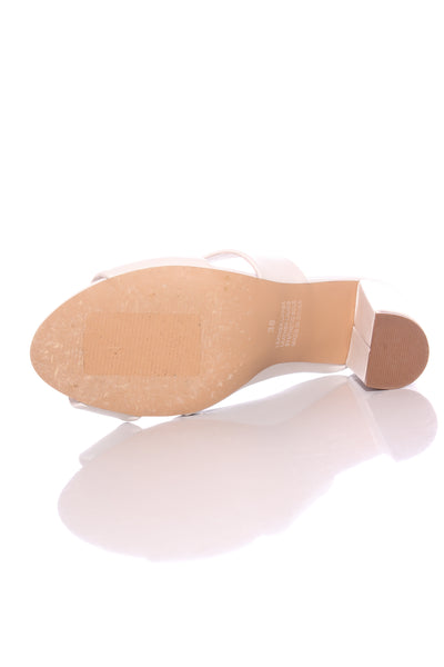 SEED - Leather block heels - Bone white! 38