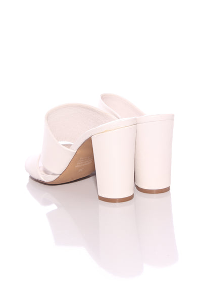 SEED - Leather block heels - Bone white! 38