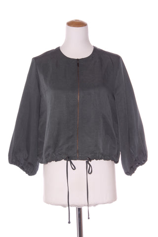 CUE (AU) Linen blend billow sleeve crop jacket! 12