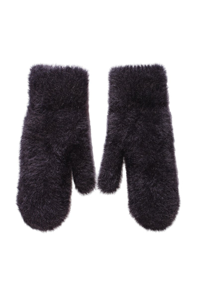 GLASSONS - Snuggly faux fur knit mittens!