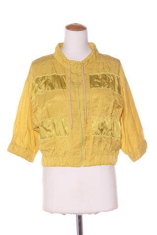 OBI (NZ) Satin panel crop jacket - Citrus! 10-12