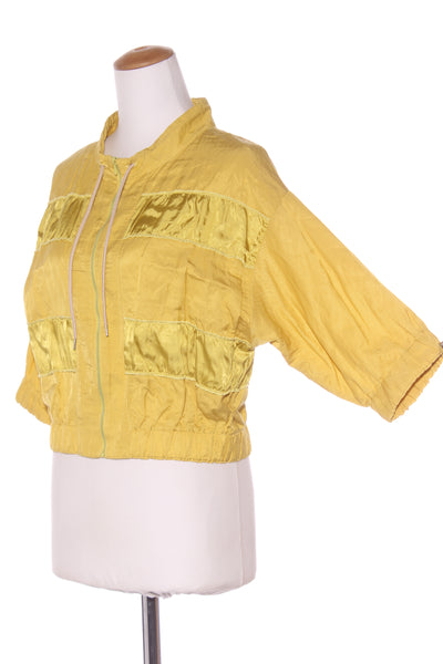 OBI (NZ) Satin panel crop jacket - Citrus! 10-12