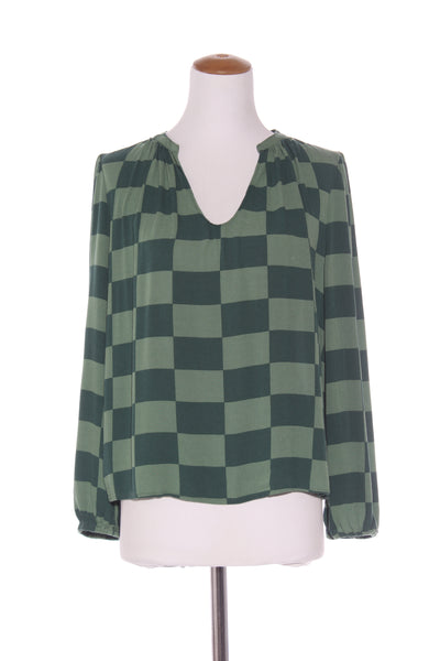 STELLA + GEMMA "Hudson" Green check blouse! 14