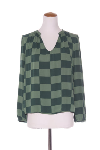 STELLA + GEMMA "Hudson" Green check blouse! 14