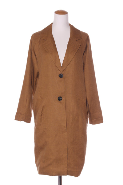 GRACE HILL - Linen blend duster coat - Ochre! 12-14