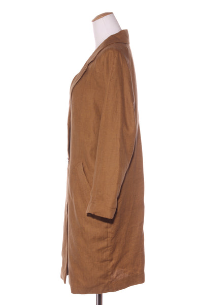 GRACE HILL - Linen blend duster coat - Ochre! 12-14