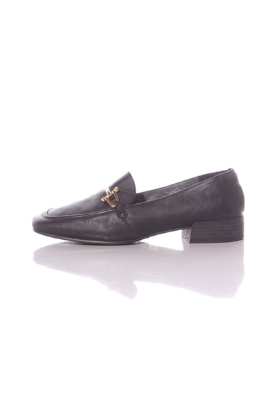 CLARKS - Gold horsebit leather loafer! 41