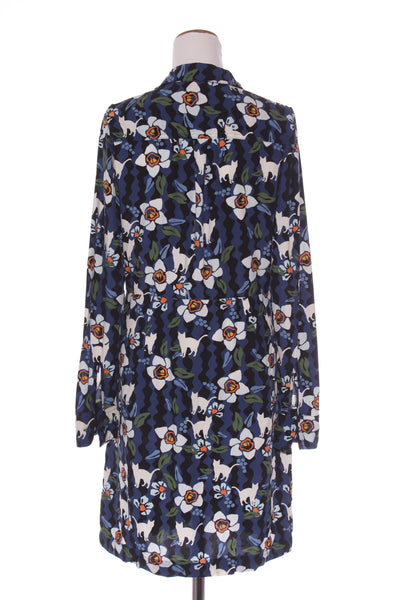 TOPSHOP - Cat + floral print shirt dress! 12