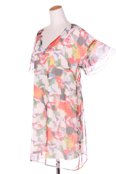 PHILOSOPHY (AU) Ruffle sleeve colourful print dress! 12