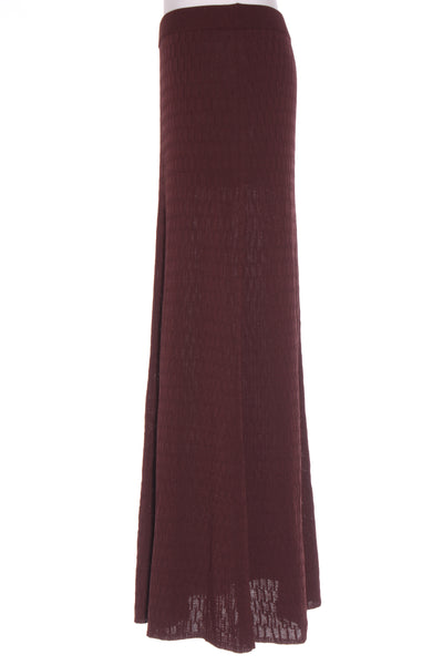 STATE OF PLAY - Patterned knit maxi skirt - Dark Choc! 12