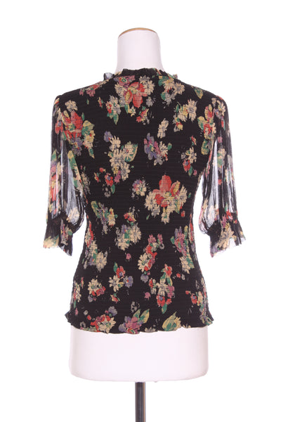 MAX - Black floral shirred top! 8