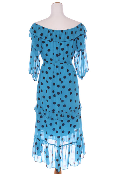 CHARLO - Spot print blue midi dress! 12